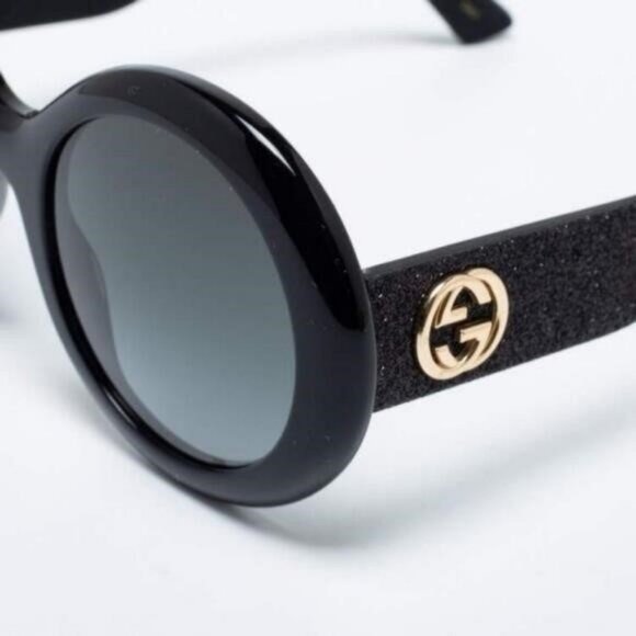 Authentic New Gucci Black GG0101S Round Gradient Sunglasses - Picture 2 of 15
